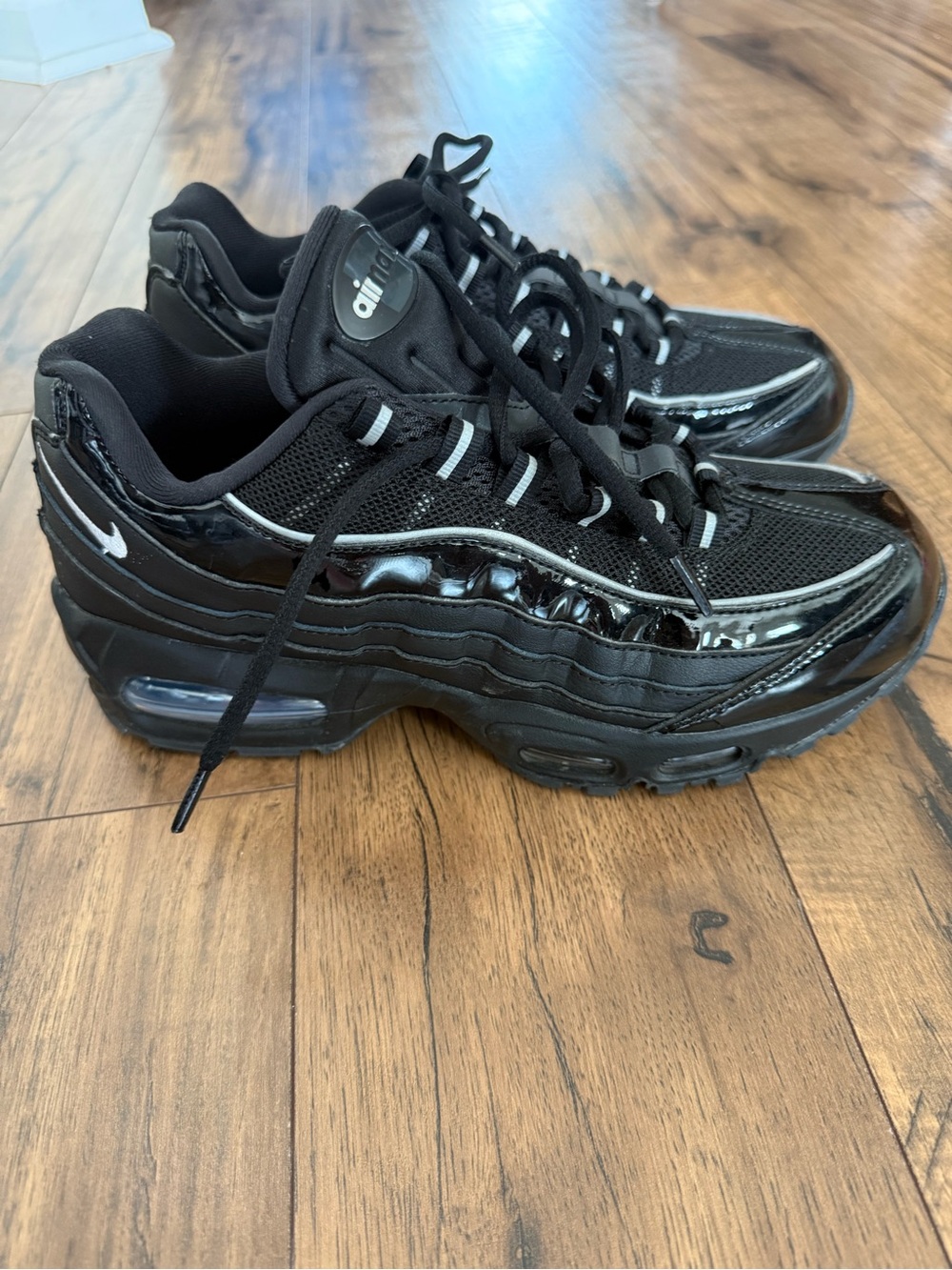 Nike Black Patent Leather Air Max 95 Sneakers